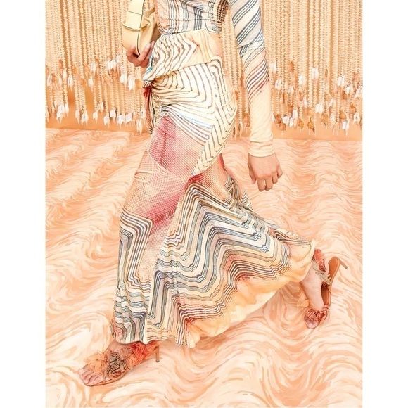 NWT Ulla Johnson Maxi Ruffle Ruched Alyssa Skirt - Picture 5 of 8